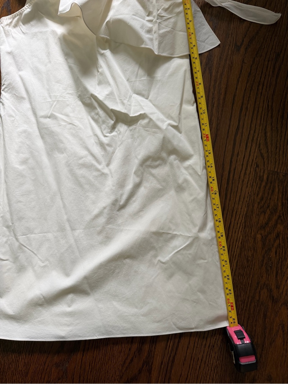 Theory White One-Shoulder Ruffle Dress - Picture 4 of 4